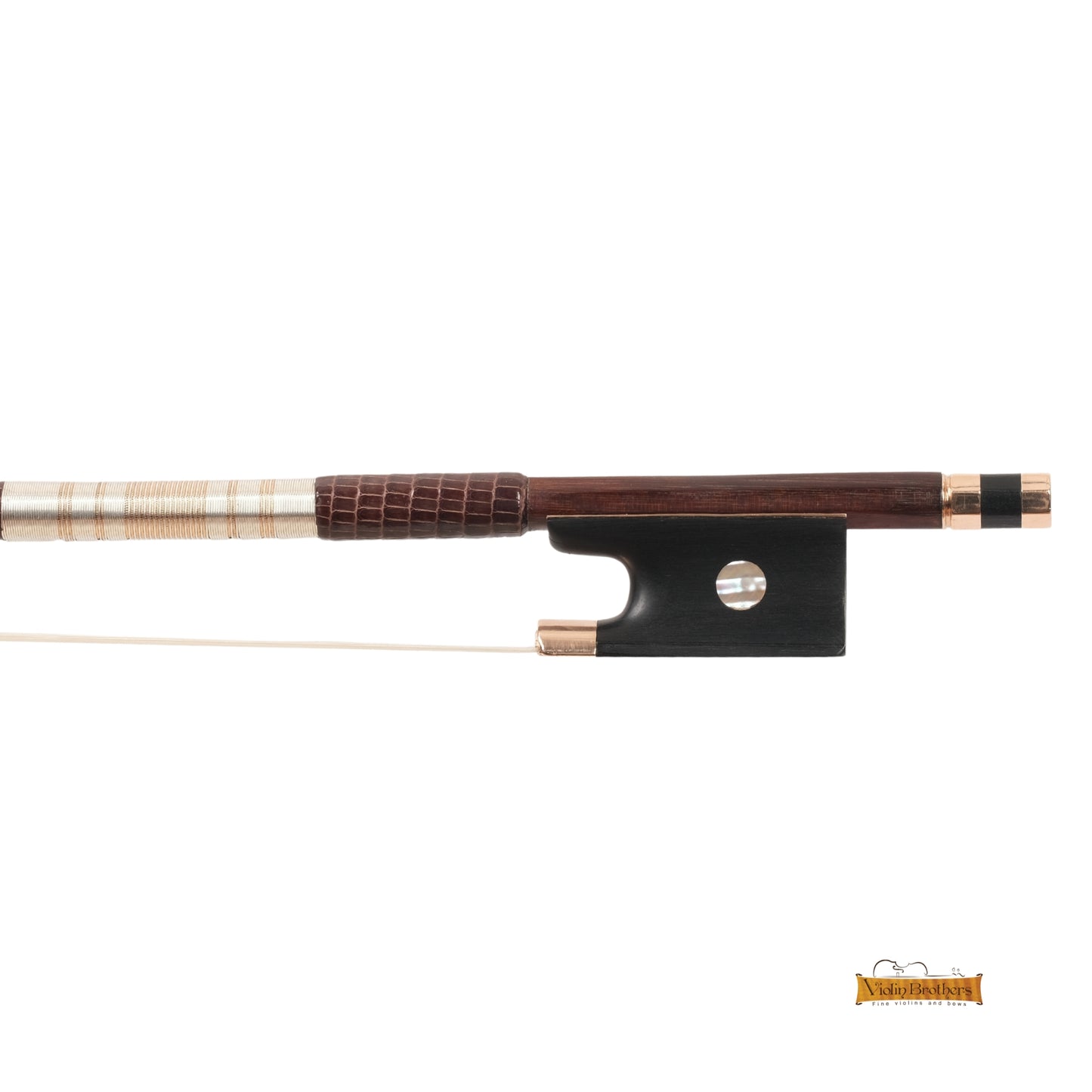 Antique German Violin Bow 4/4 - Weischold School, Gold Mounted with Raffin Certificate | B15266