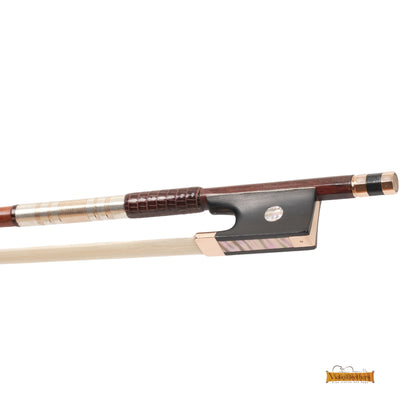 Antique German Violin Bow 4/4 - Weischold School, Gold Mounted with Raffin Certificate | B15266