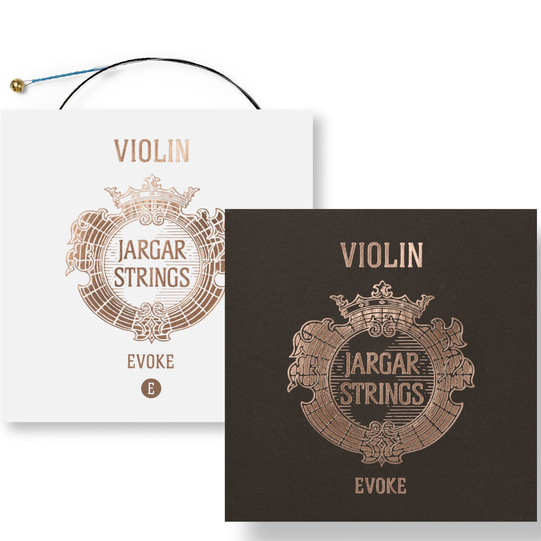 Two packages of Jargar Strings violin strings on a white background