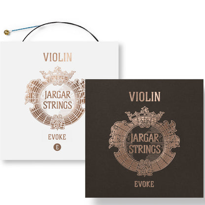 Two packages of Jargar Strings violin strings on a white background