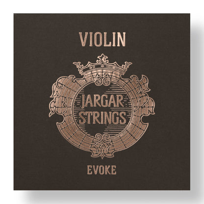 Jargar Strings violin string set packaging with decorative emblem on a black background
