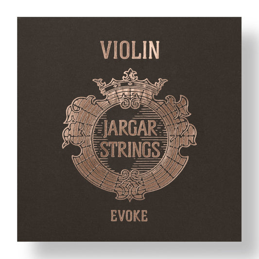 Jargar Strings violin string set packaging with decorative emblem on a black background