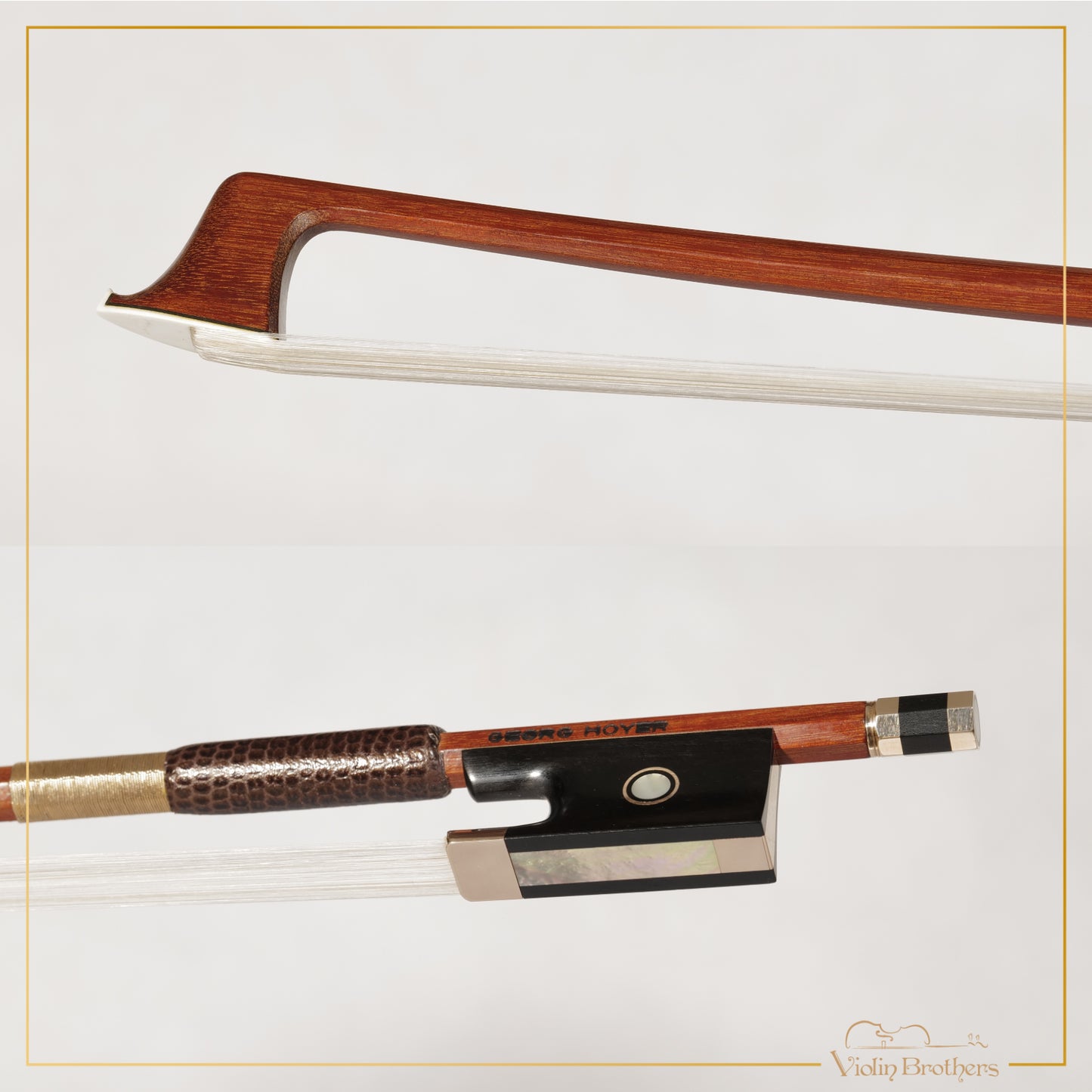 New violin bow 4/4 - Georg Hoyer Germany, Gold | GHVG1