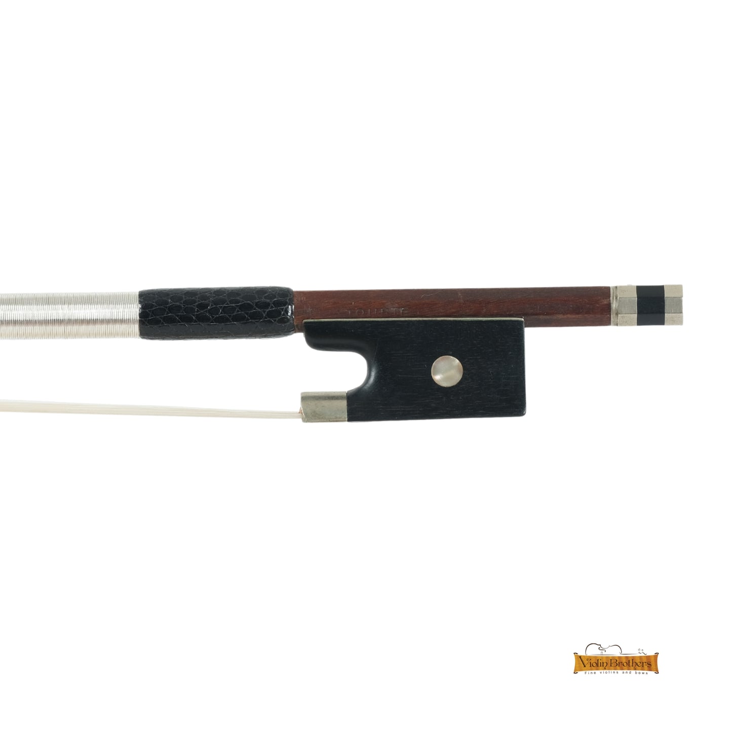 Antique Germany Violin Bow 4/4 - Hoyer School Stamped Tourte Ca.1940 Nickel Mounted | VB1212