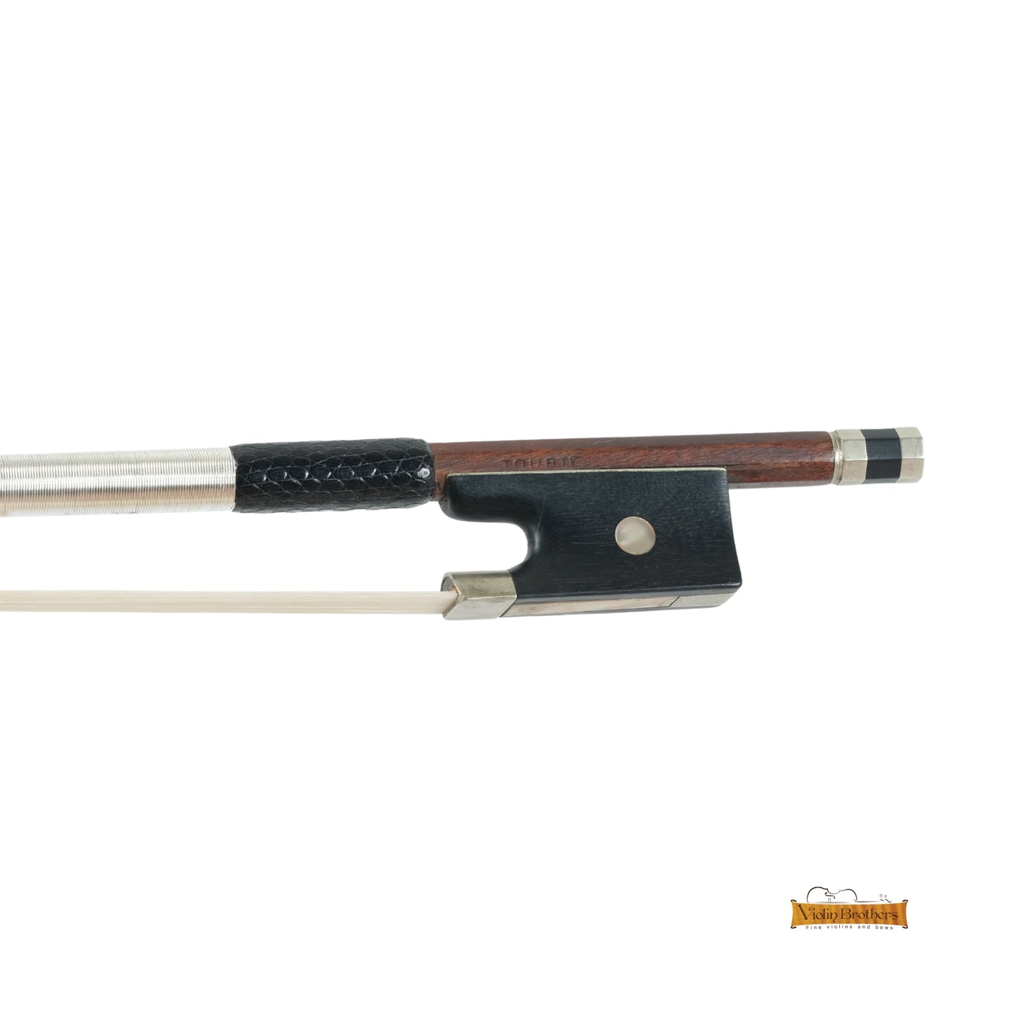 Antique Germany Violin Bow 4/4 - Hoyer School Stamped Tourte Ca.1940 Nickel Mounted | VB1212