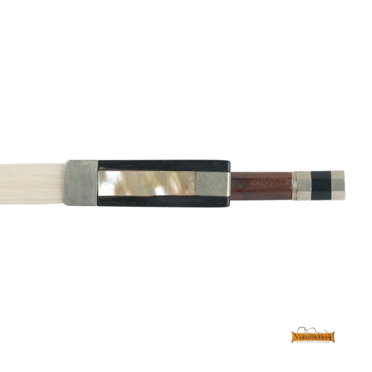 Antique Germany Violin Bow 4/4 - Hoyer School Stamped Tourte Ca.1940 Nickel Mounted | VB1212