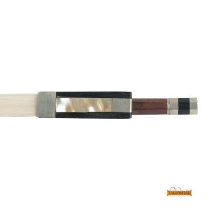 Antique Germany Violin Bow 4/4 - Hoyer School Stamped Tourte Ca.1940 Nickel Mounted | VB1212