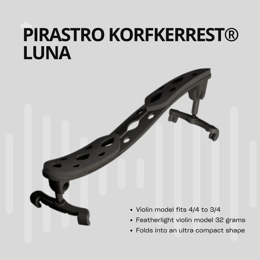 Shoulder Rest - Pirastro Korfker LUNA,  Violin 4/4-3/4